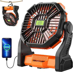 20000mAh Portable Fan Rechargeable Battery Powered Fan Camping Essentials