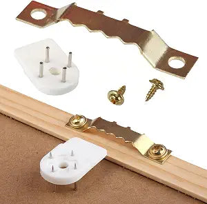 Primst 30 Pack Picture Hangers Kit with Screws, Sawtooth Hangers and Invisible Nail Hangers Set for Hanging Canvas Photos Frame Clock Paintings Artwork