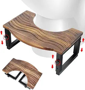 Toilet Stool Foldable,7in,8in,9 in Adjustable Height,Poop Stool