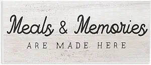 Rustic Kitchen Meals, 7 x 17 Inch Mounted Print on Wall Plaque