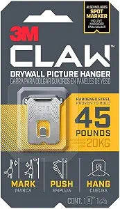 3M CLAW Strong Durable Drywall Picture Hanger (45 LB)