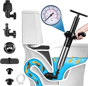 High Pressure Toilet Plunger for Toilet Bathroom Sink Kitchen Floor Clogged