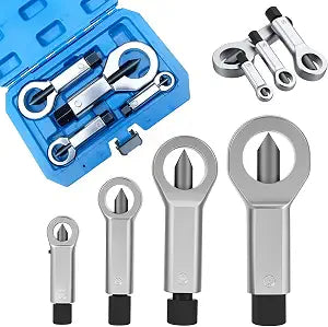 PLAYOCCAR 4PCS Nut Splitter Tool Heavy Duty for Removing Rusty Nuts