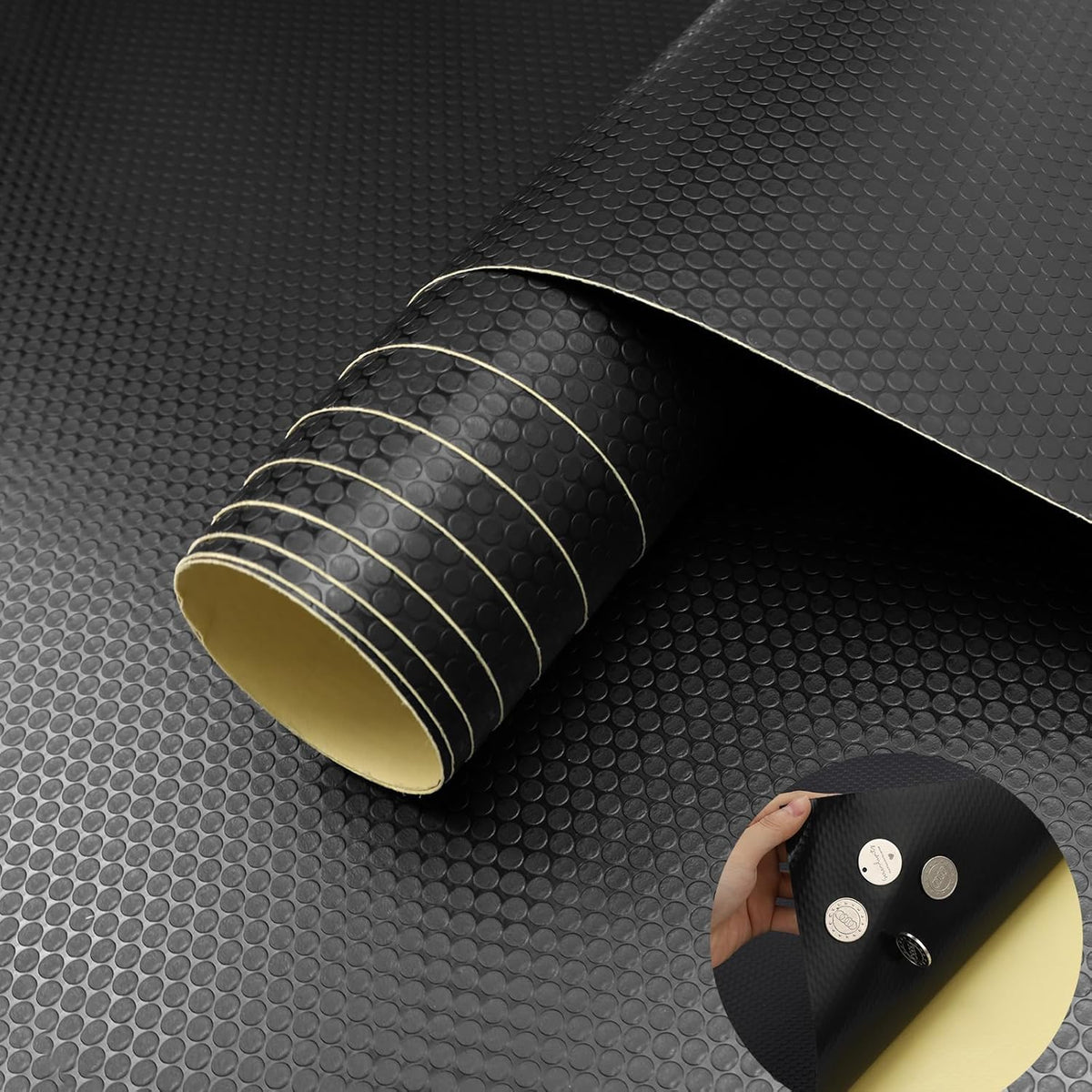 WochiTV Adhesive Shelf Liner 11.8 X 59 Inches Peel and Stick Kitchen Liner for Cabinets, Drawers Removable Protector Mat Waterproof Contact Covering for Dresser Pantry Countertops Shelves, Black