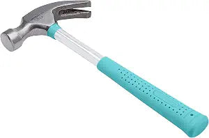 Amazon Basics 8 oz Claw Hammer with Shock Reduction, No-Slip Grip, Turquoise
