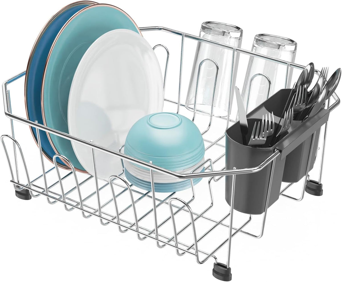 GSlife Small in Sink Dish Drying Rack, Stainless Steel, 13.4" x 11.6"
