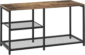 Shoe Rack Bench for Entryway 3-Tier, Free Standing Shoe Racks, Narrow Shoe Rack Shoe Storage Shelf with Boot Organizer, Rustic Shoe Rack for Small Spacesh with Wood Bench