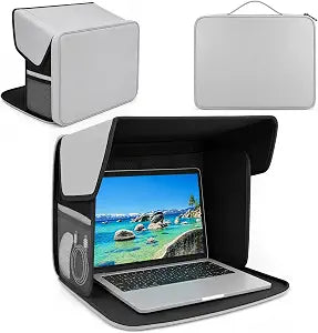 Laptop Sun Shade, Fits 12-16 Inch Laptop, Privacy Laptop Tent, Anti-Glare