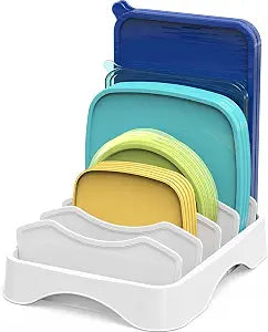 Simple Houseware Food Container Lid Storage 10" x 8" Adjustable Divider