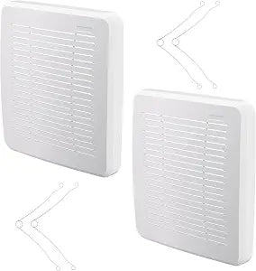 FGR101 Bathroom Vent Fan Grille Cover, Compatible with Broan-NuTone 670, 671, 688, 689, 695, 696N, 771, E050, E070 Exhaust Fan  Fits 7.5" x 7.25" Housings, Grille Size 9.65" x 9.35" (2 pack)