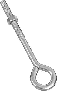 National Hardware Eye Bolt with Hex Nut, 1/2 in x 8 in, Steel, Zinc Plated