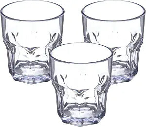 Carlisle FoodService Products Louis Plastic Tumbler 8 Ounces Clear (Pack of 3)