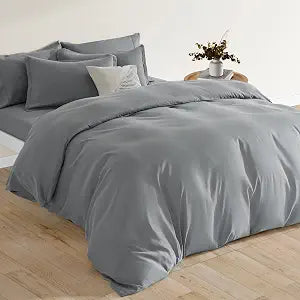 Sonive Duvet Cover Set Full/Queen with Zipper Closure 3 Pieces Bedding