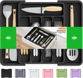 SpaceHacks Silverware Organizerï¼ŒAdjustable & Expandable Drawer Organizer