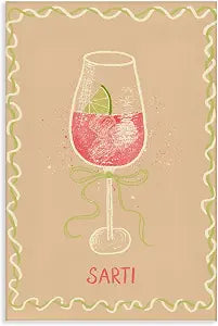 Stupell Industries Sarti Drink with Ribbon, 20 x 30 Inch Canvas Wall Art