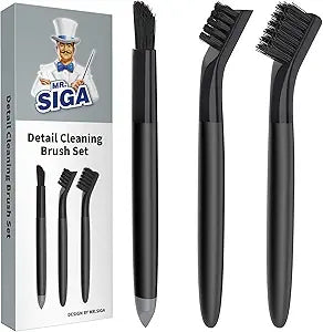 MR.SIGA Grout Cleaner Brush Set, Detail Cleaning Brush Set for Tiles, Sinks