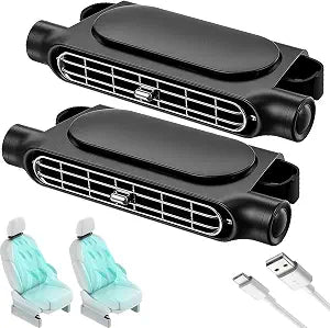 Car Seat Fan for Backseat for Kids, Mini Portable Battery Operated Back Seat Baby Quiet Headrest Neck Cooling AC Fan with 3 Adjustable Wind Speeds for All Cars Vehicle RV Truck