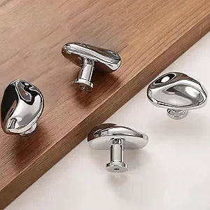 Polished Chrome Cabinet Knobs Silver Drawer Pull Zinc Hardware Handles