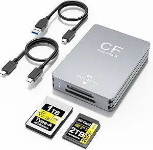 10Gbps CFexpress Type A & SD Card Reader USB C & USB A 2-in-1