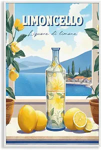 Limoncello Coastal Fruit Cocktail, 12 x 18 Inch Framed Gicle Print