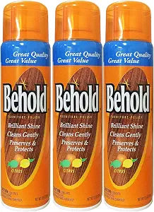 Behold Furniture Polish, Citrus, 12.5 Oz (Pack of 3)