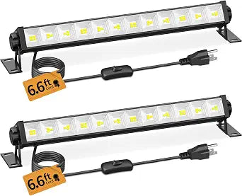 40W LED Shop Lights, 5400LM Plug in Garage Light, 6000K Daylight, 2 Pack