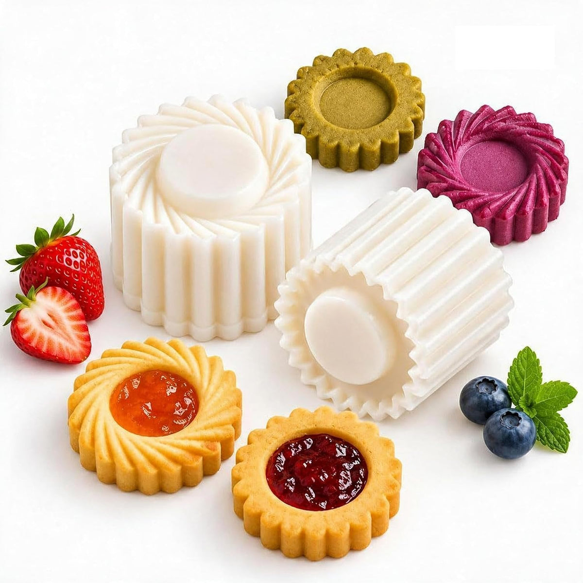 2-in-1 Double-Sided Sunflower Pastry Mold Press for DIY Cookie & Mooncake