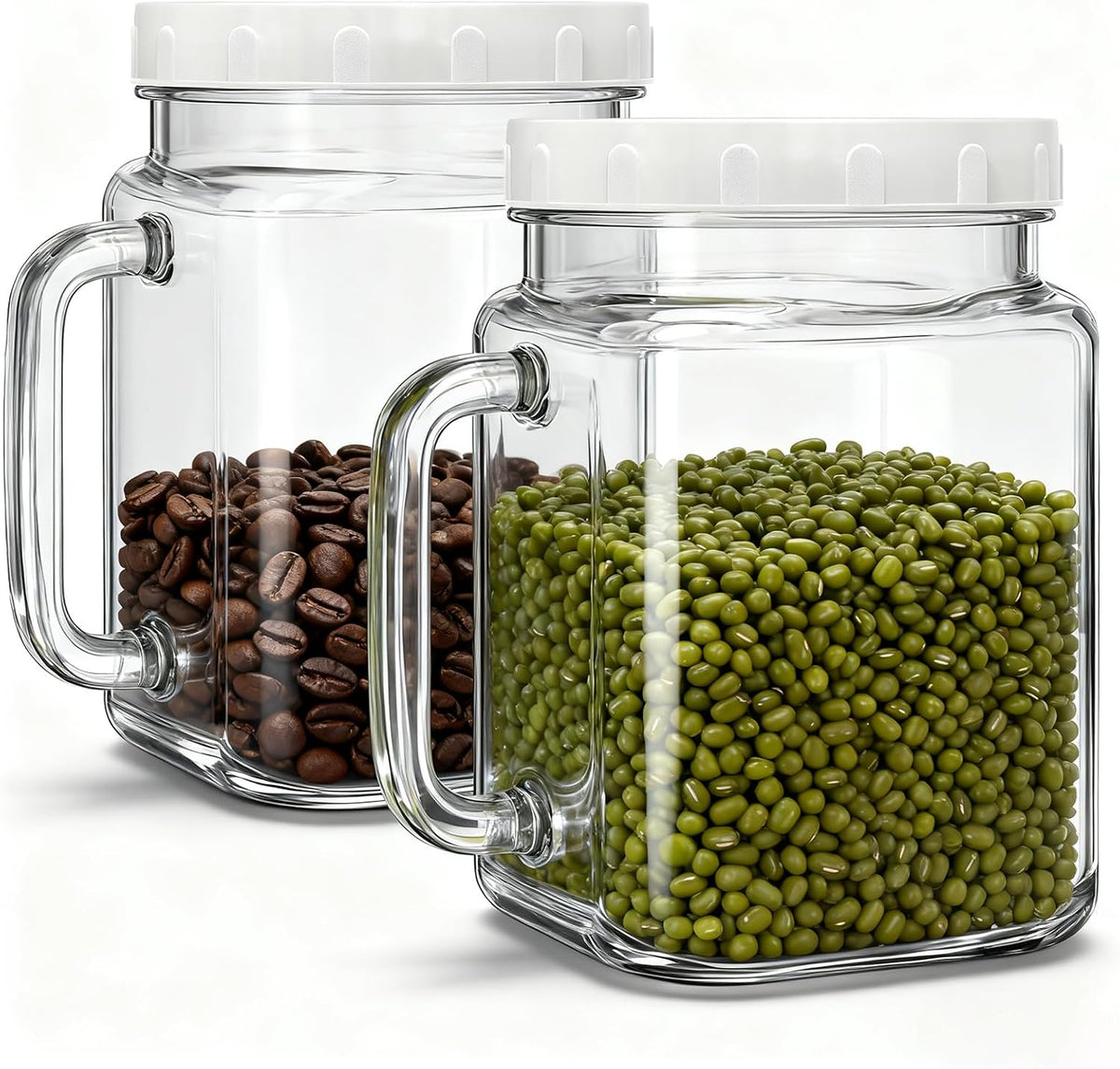 2 Pack Large Mason Jar, 72 oz