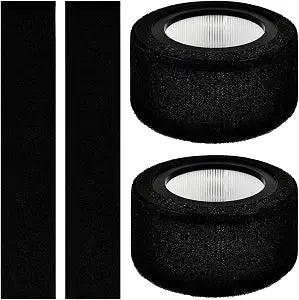 EE-5067 Filter Replacement, Compatible with Crane EE-5067 Air Purifier, True HEPA Filter and Activated Carbon Filters, Part# HS-1944, 2 Pack