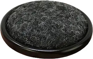 Shepherd 1-1/4" Round Reusable Carpet Bottom Furniture Caster Cups for Office Chairs, Desks, and Carts, Furniture Wheel Caster Cups for Carpet and Hardwood Surfaces, 4-Pack, Brown/Gray