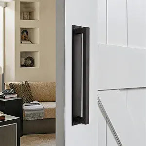 Homode Barn Door Handle, 12" Rustic Pull Handle Heavy Duty