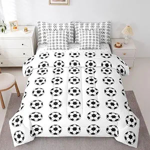 Erosebridal Football Full Comforter Set 7 Pieces,Boys Football Bed in A Bag,American Soccer Bedding Set with Comforters, Sheets, Pillowcases Rugby Sports Bedroom Decor