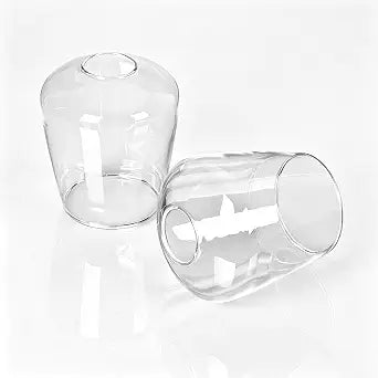 2 Pack Wine Glass Clear Shade, 5.51" Height, 4.72" Diameter, 1.65" Fitter