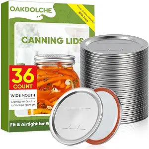 36 Pcs Wide Mouth Mason Canning Jar Lids (86mm)