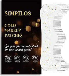 Glitter Freckles Makeup Pathes, Gold Face Sparkle Freckles, Rave Festival Outfit Accessories for Women- 8 Counts
