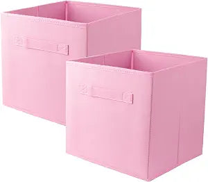 10.5" Collapsible Storage Cubes, Fabric Foldable Storage Bins With Handles