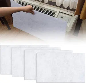 CroBlissful 4 Pcs Air Conditioner Filter 24x15x0.25in Window Units, White