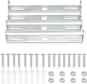 4 Packs Universal Light Fixture Mounting Bracket Square Kit,4.7 inch Ceiling Light Plate Wall Mounting Bracket Crossbar for Chandelier, Outdoor Lighting etc.(120x18mm)
