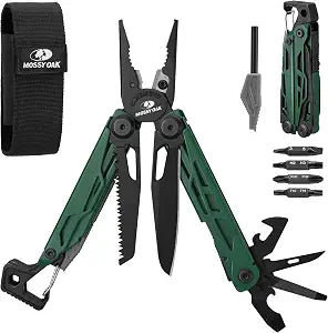 MOSSY OAK 27-in-1 CNC-Machined Multitool Pliers, Self-Locking