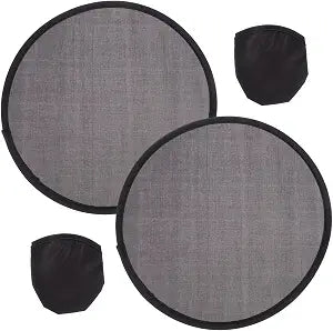2 Vintage Handheld Round Fans, Black Portable Foldable, Foldable Fan with Storage Pouch, for Wedding Party Favors and Outdoor Activities