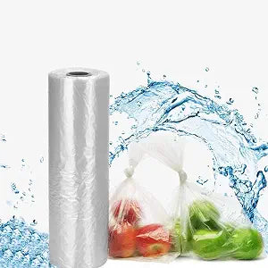 BESTEASY Plastic Produce Bag, 14" X 20" Clear Food Storage Bags on a Roll, Durable Plastic Bags for Bread Fruits Vegetable 350 Bags/Roll (1 Roll)