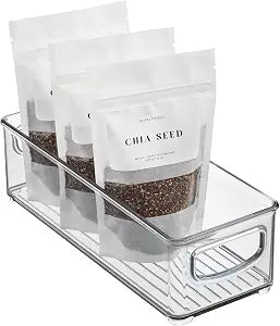 iDesign Plastic Stackable Pantry Bin, Clear