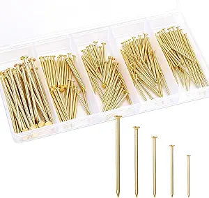 Hardware Nails Assortment Kit Small Nails for Picture Hanging 5 Sizes Finishing Nails Wall Nails Nails for Wall Wood Nails Assorted Nails Galvanized Nails for HOM DIY 140 Pcs