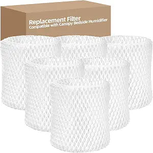 DerBlue 6 Pack Humidifier Replacement Filter Compatible with Canopy Bedside Humidifier and Nursery Humidifier,Wood Pulp & Paper Filter