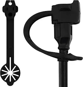 Outdoor Weatherproof Plug Cover - Extension Cord Waterproof Protector Covers for 120v Electric, 3 Prong Male End Weather Proof Exterior Ends Caps for Outside Electrical Plugs (2,Black)