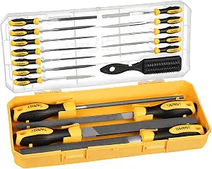 TARIST 27PCS Metal File Set, Include Steel file/Small file/Sandpaper/Brush