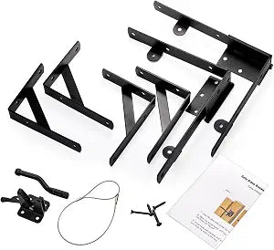 ZENFUN Anti Sag Gate Frame Kit, Gate Corner Bracket, Heavy Duty Brace Gate Hardware with Hinge and Gate, Wooden Fences-No Sag Gate Corner Brace Bracket for Doors, Corral Gates, Wood Windows