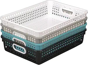 Really Good Stuff Multi-Purpose Small Desktop Paper Storage Baskets