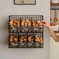 Egg Holder Countertop,Metal Egg Rack with Adjustable Dividers & DIY Labels