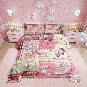 Erosebridal Western Cowgirl Comforter Set Twin Size 2 Piece Bedding Set